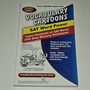 Vocabulary Cartoons SAT Word Power Paperback Book Study Revised Memory Technique